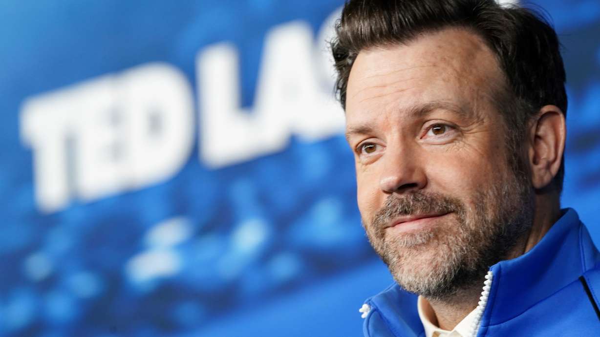 FILE - Jason Sudeikis arrives at the season three premiere of "Ted Lasso" on March 7, 2023, at Regency Village Theatre in Los Angeles.