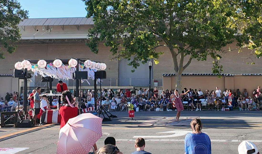 Twelve-year-old Willow Akimoto from Hawaii opened the 90th annual Japanese Obon Festival on Saturday with a traditional Hawaiian hula dance.