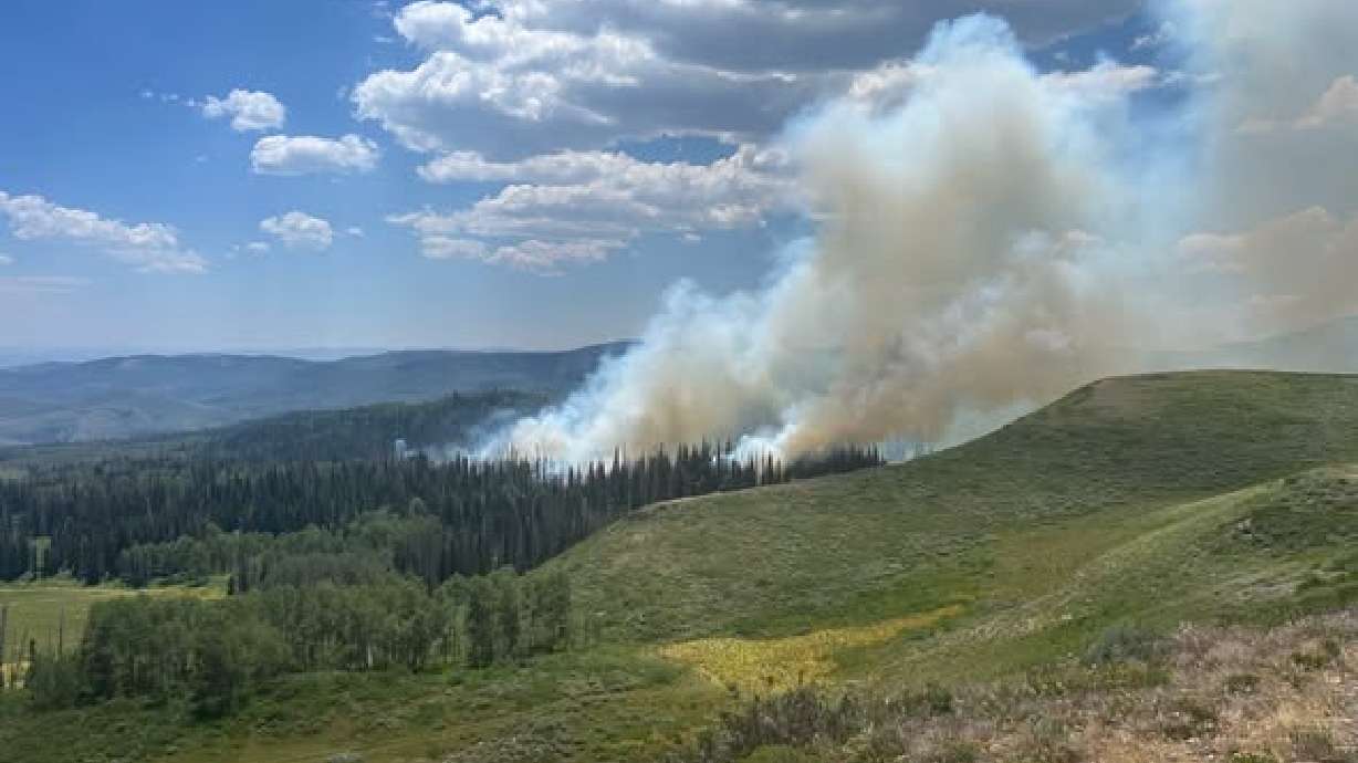 The Buck Basin Fire which burned in Wasatch County, is pictured on Sunday, July 12, 2026.