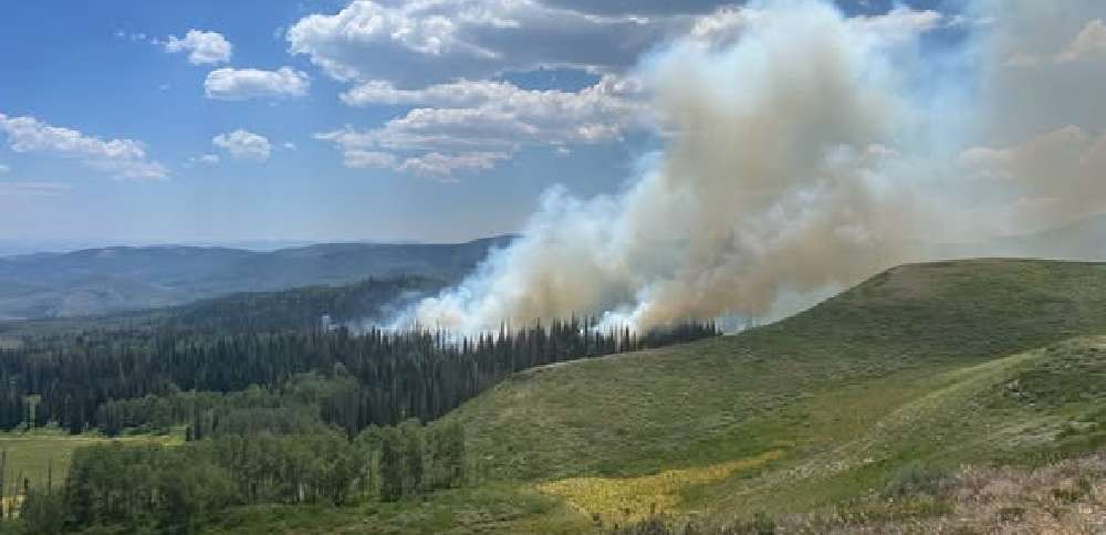 Lightning sparks wildfire near Currant Creek Reservoir in Wasatch County