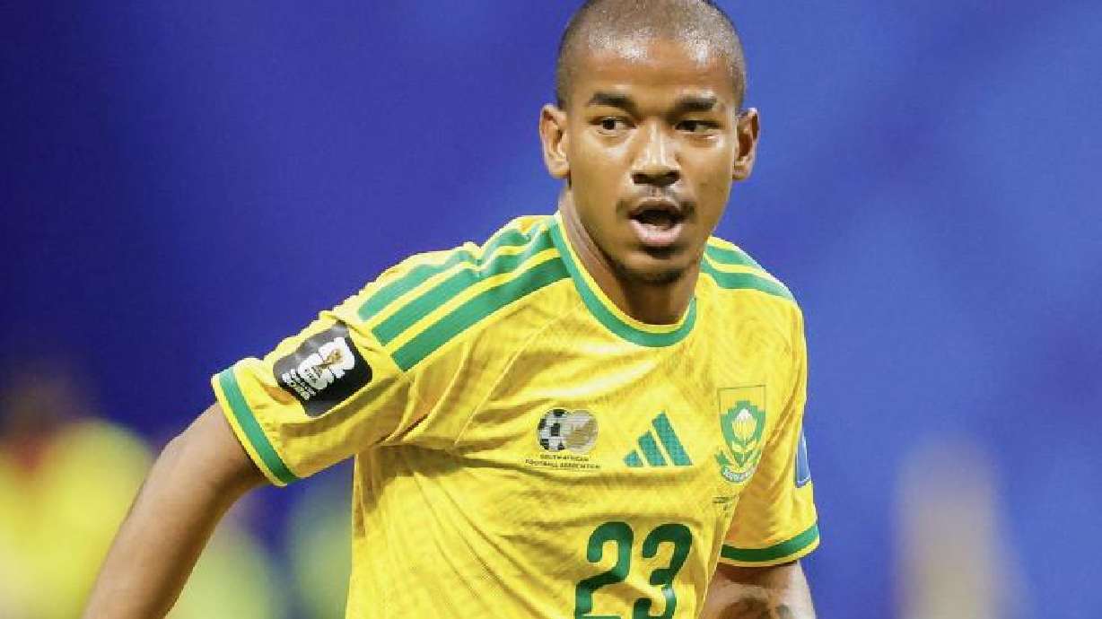 South Africa's Jayden Adams during the World Cup Group A soccer match between Czechia and South Africa in Atlanta, June 18.