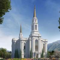 Rendering released for exterior of future Spanish Fork temple
