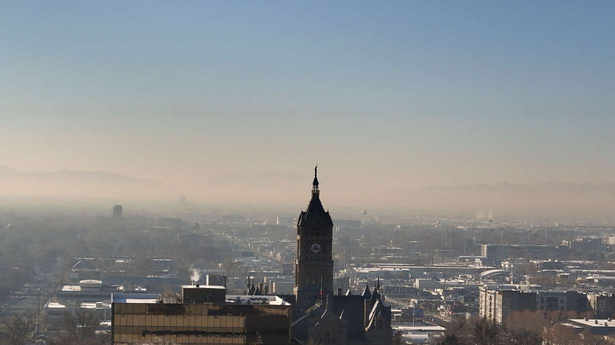 Smog settles over the Salt Lake Valley on Jan. 29, 2025. Utah has ridden years of accolades for its business-friendly environment, so why was it ranked so low in a CNBC list of the "10 worst states to live in 2026"?