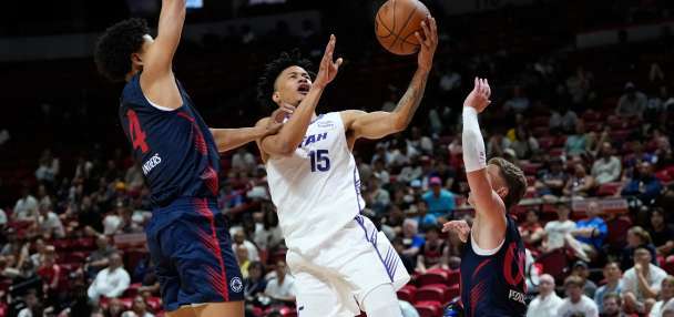 Jazz guard Trey Alexander taken from court on stretcher in NBA Summer League game