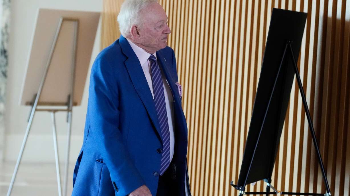 FILE -Dallas Cowboys owner Jerry Jones arrives at the NFL football owners' meetings, May 19, 2026, in Orlando, Fla.