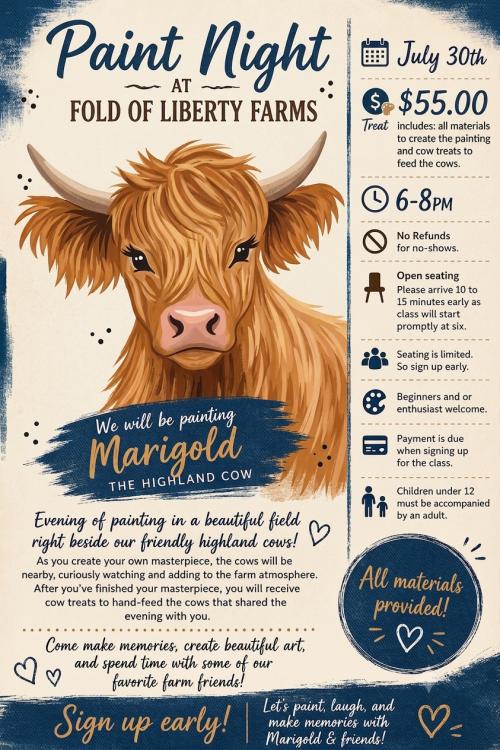 Highland Cow Paint Night