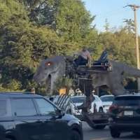 Have You Seen This? T. rex vehicle prowls city streets