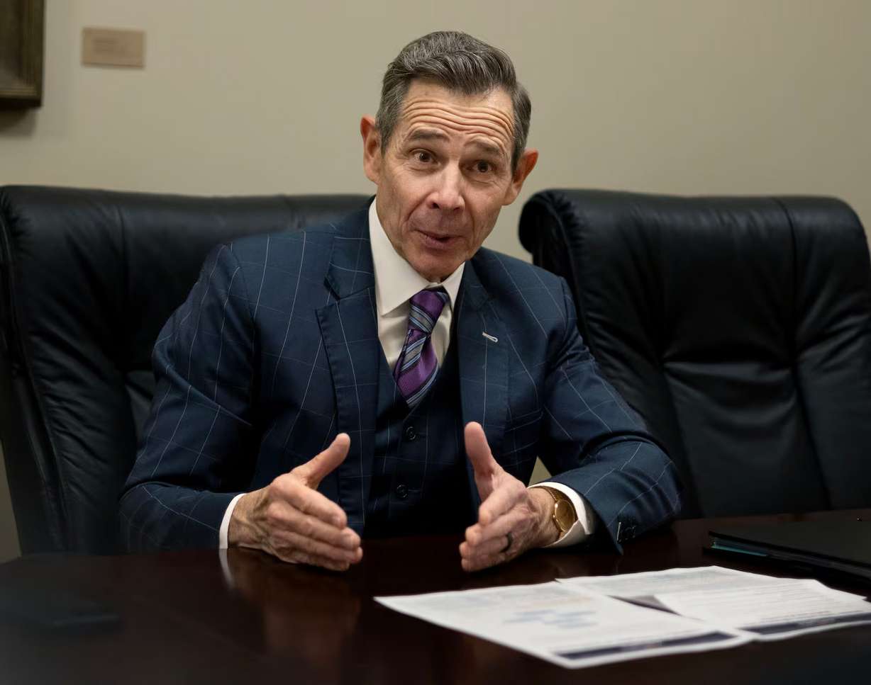 Sen. John Curtis, R-Utah, speaks to the Deseret News Editorial Board at the Capitol in Salt Lake City on Thursday, Feb. 19.