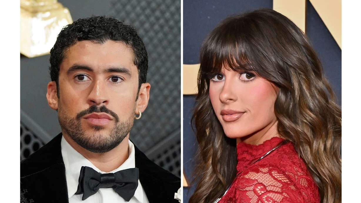 Bad Bunny at the 68th annual Grammy Awards in Los Angeles on Feb. 1, and Ella Langley at the 59th Annual Country Music Association Awards in Nashville, Tenn., on Nov. 19. Latin and country music are surging in popularity thanks to the artists, a new report said on Wednesday.