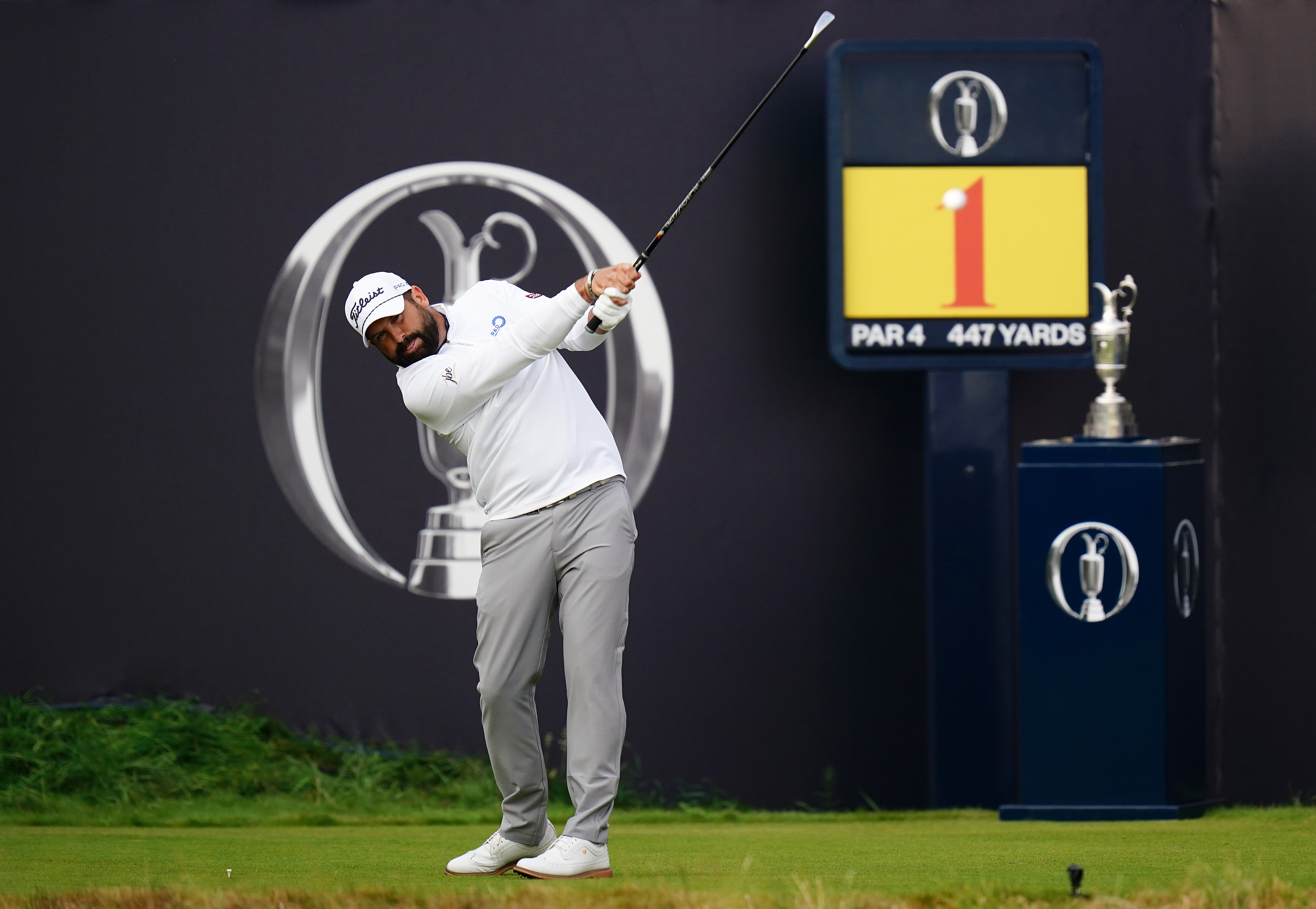 British Open: Baldwin hits 'terrifying' opening shot after missing World Cup semi due to early start