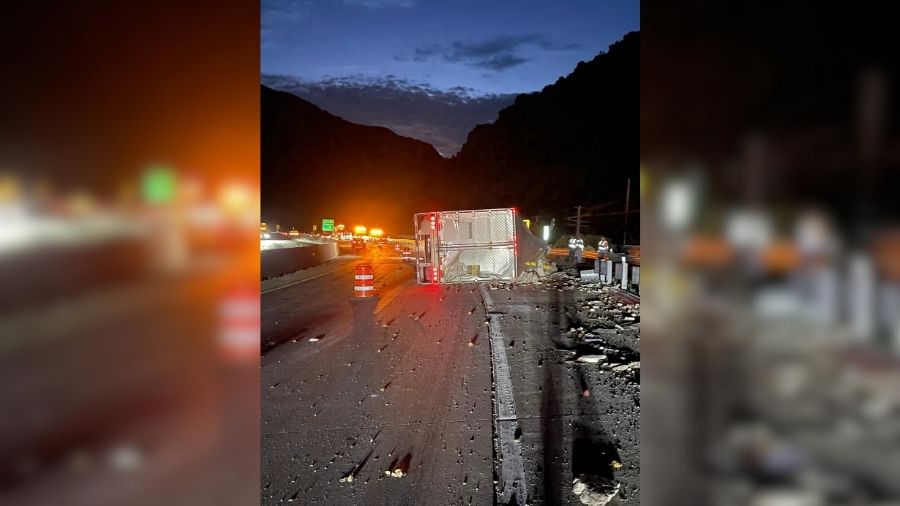 Semitruck driver dies after crash on I-84