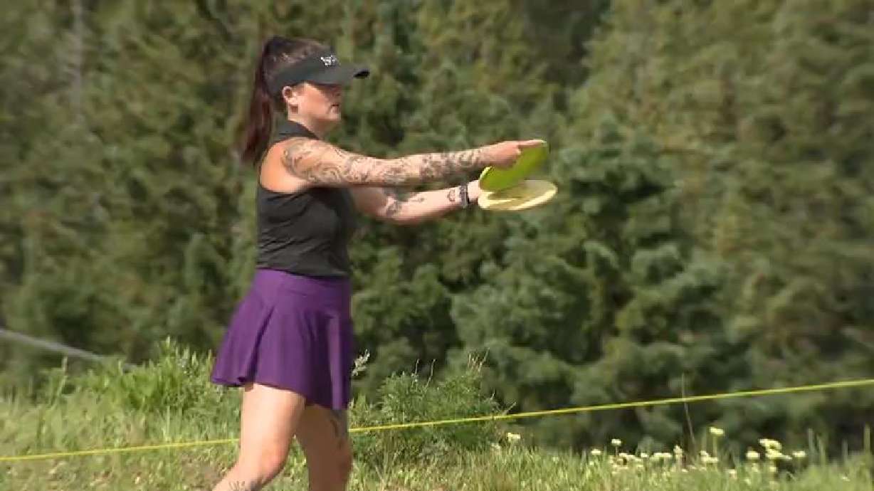 Tori Pasquin at the 2026 United States Women's Disc Golf Championships in Brighton, Thursday. Pasquin is one of 363 athletes competing in the championship.