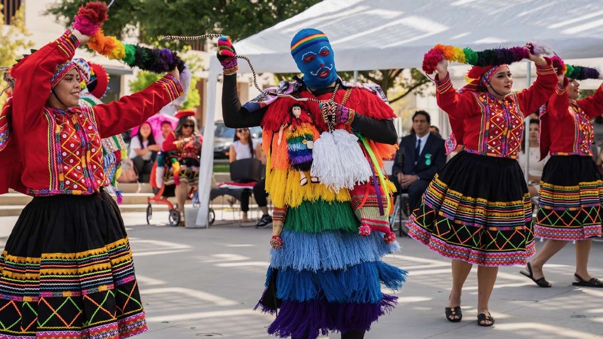 The Peruvian and Colombian communities in Utah are hosting separate cultural events on Saturday to mark the nations' independence from Spain. The July 19, 2025, photo shows the Peruvian celebration last year in Salt Lake City.