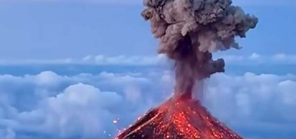 Have You Seen This? Guatemala volcano erupts at sunrise