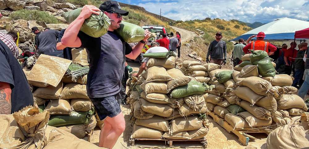 2,000 sandbags filled, barriers installed to prepare for potential flooding near U of U