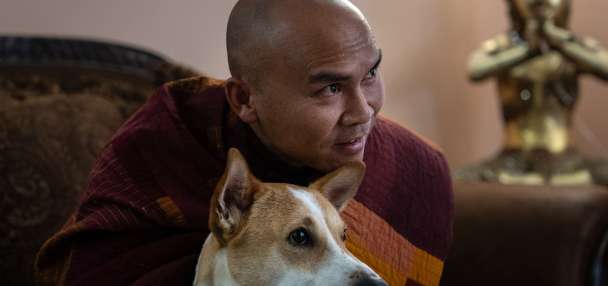 How a 2,300-mile Walk for Peace thrust a Texas monk and his rescue dog into the spotlight