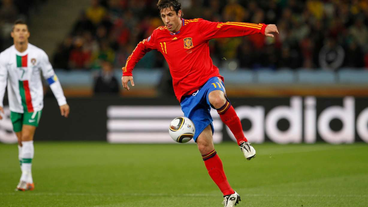 FILE - Spain's Joan Capdevila during the World Cup round of 16 soccer match between Spain and Portugal at the Green Point stadium in Cape Town, South Africa, Tuesday, June 29, 2010.