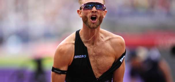 Josh Kerr of Britain breaks the men's mile world record that stood since 1999
