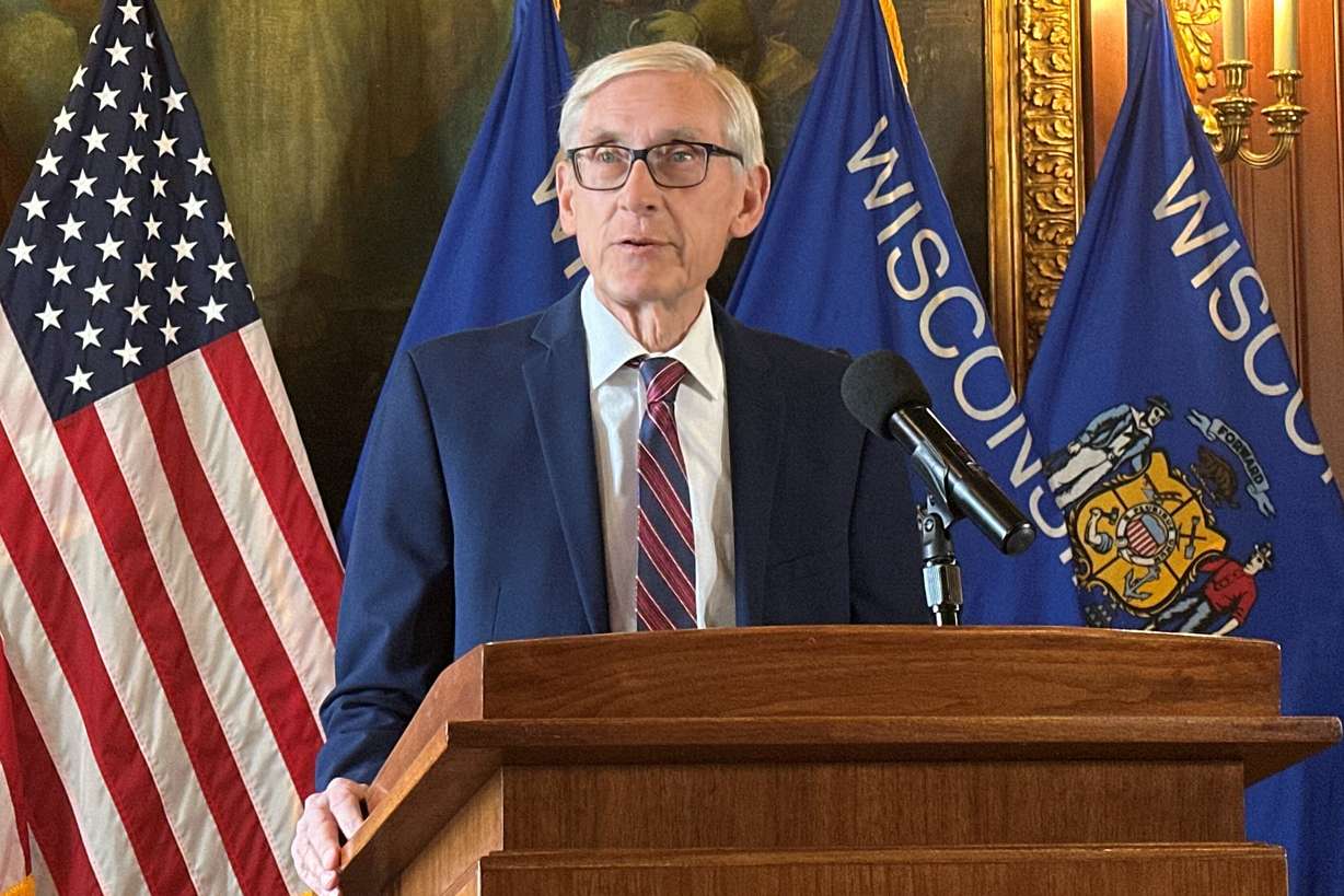 Wisconsin Gov. Tony Evers speaks during a news conference, Jan. 12, in Madison. Evers called for transparency and accountability in the aftermath of a police shooting on Wednesday.