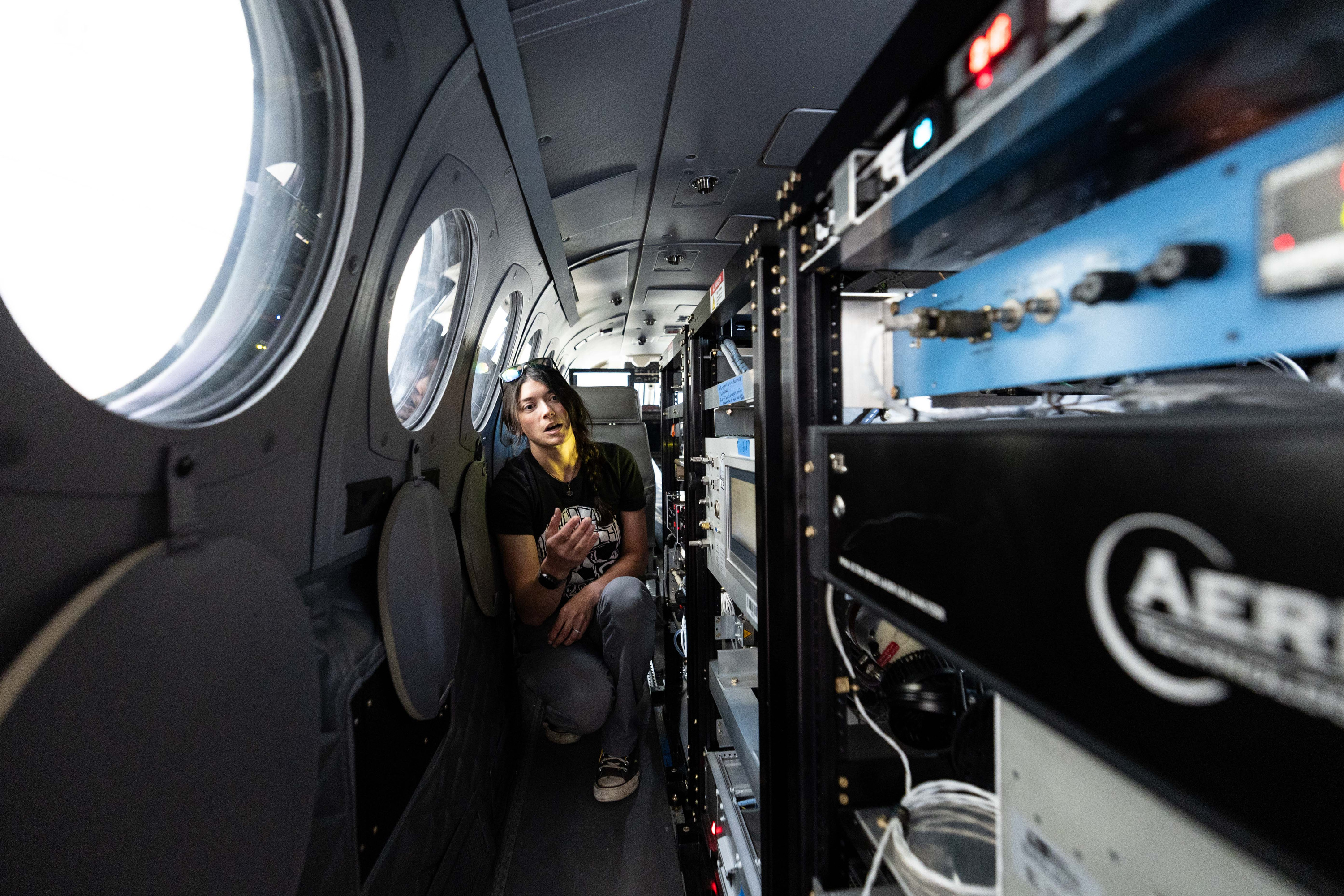 Research aircraft flying over Salt Lake City hunting for ozone