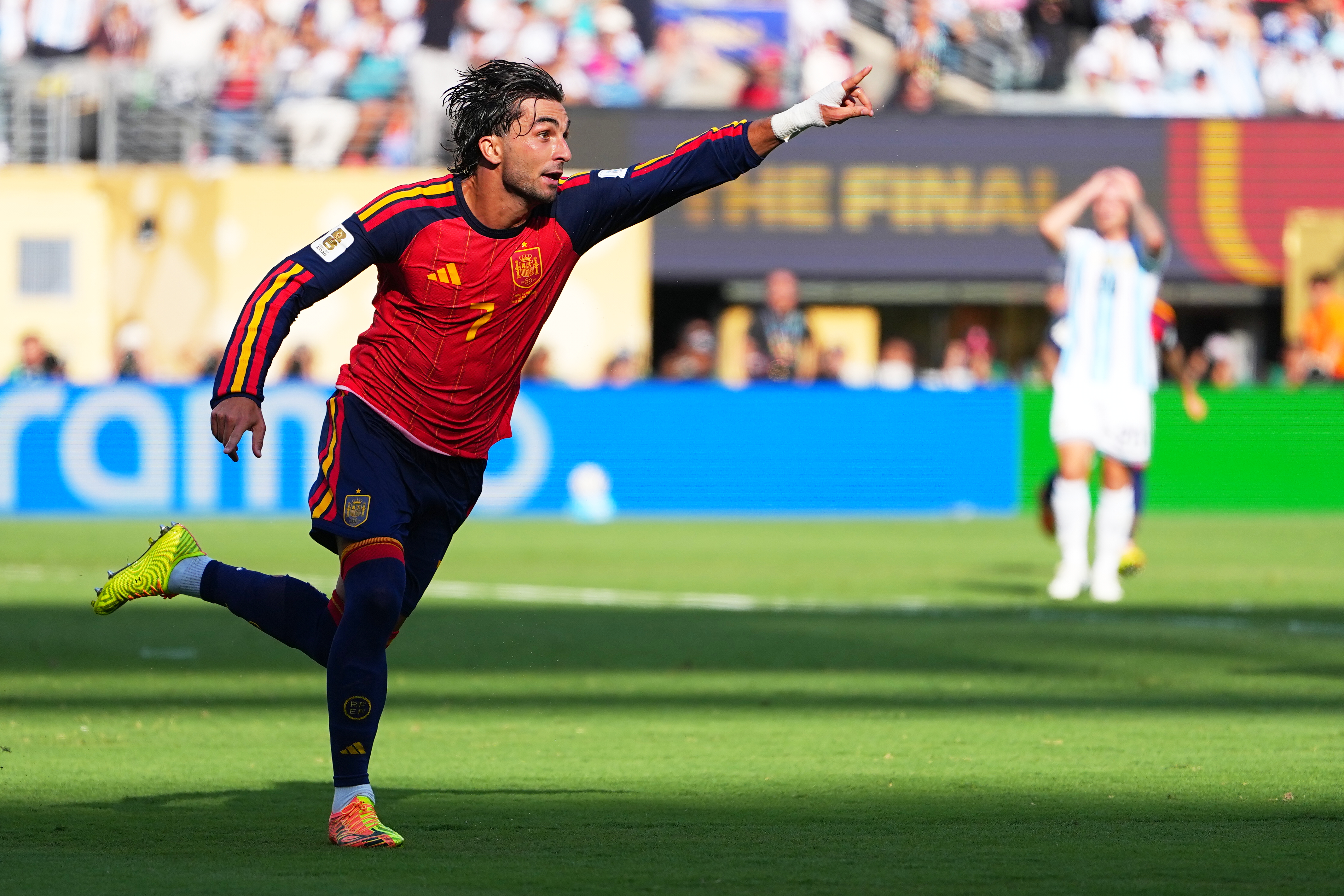Spain wins the World Cup by beating Argentina 1-0 on Ferran Torres' goal in extra time