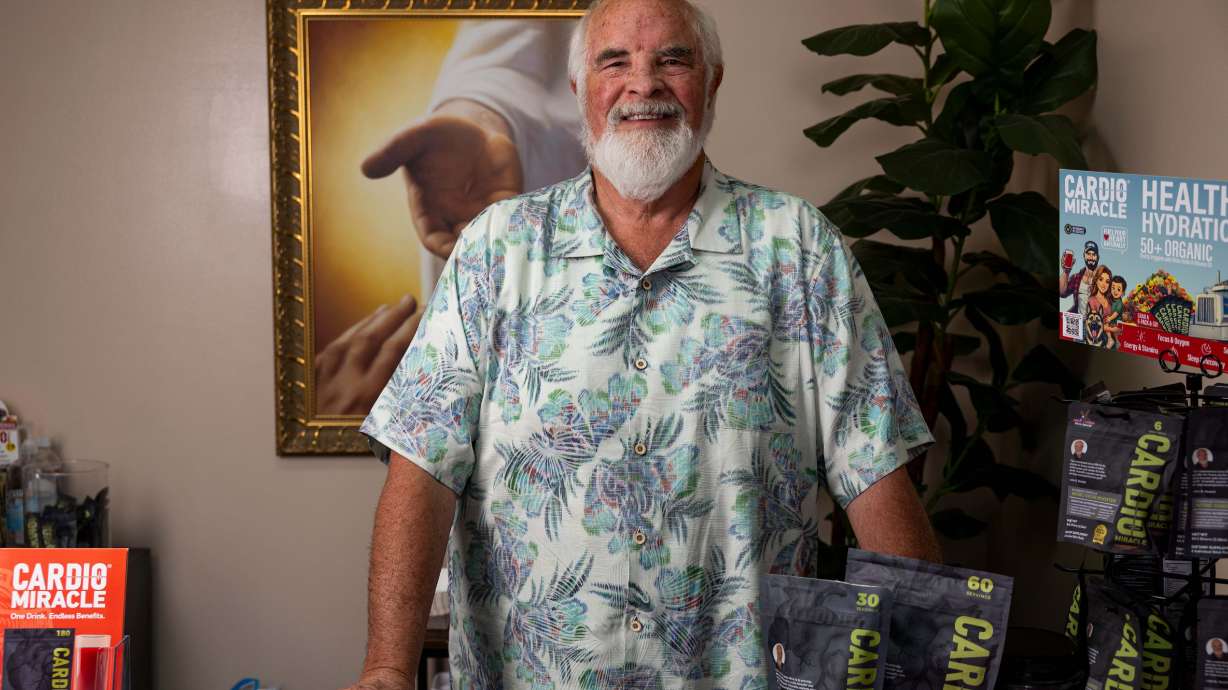 Cardio Miracle founder John Hewlett poses for a portrait at the Cardio Miracle warehouse in West Jordan on July 2.