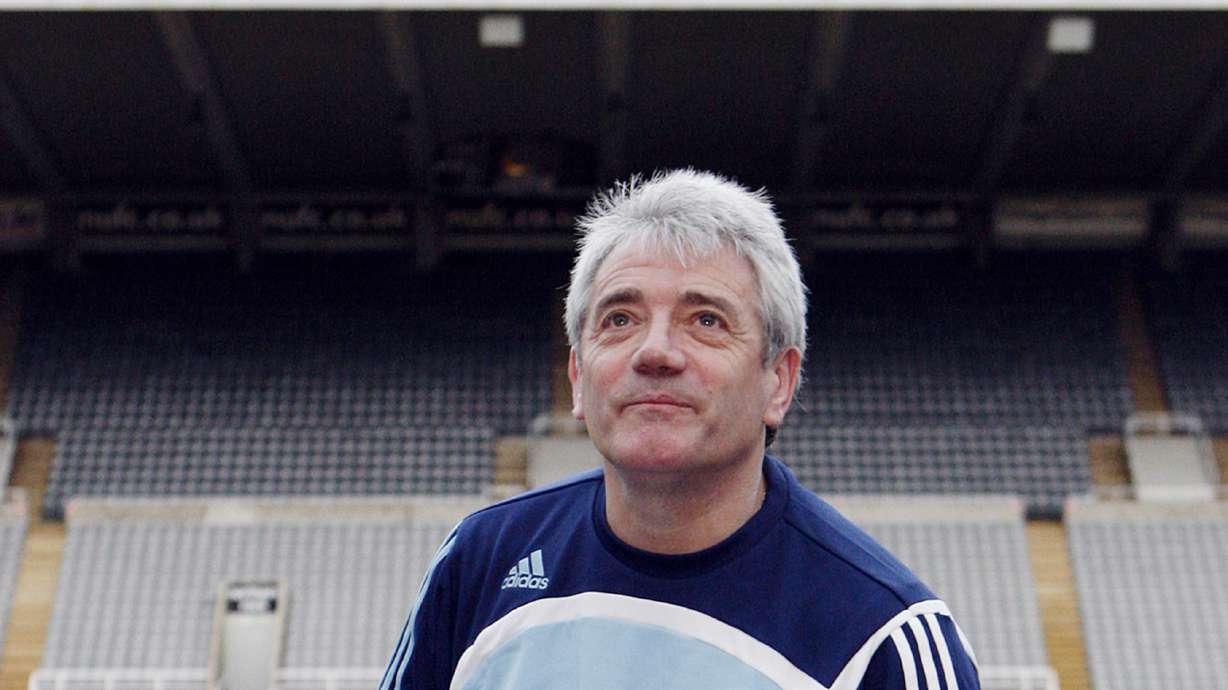 FILE - Newcastle United Manager Kevin Keegan poses for photographers and cameramen after talking to the media at St James' Park in Newcastle, England, Jan 18, 2007.