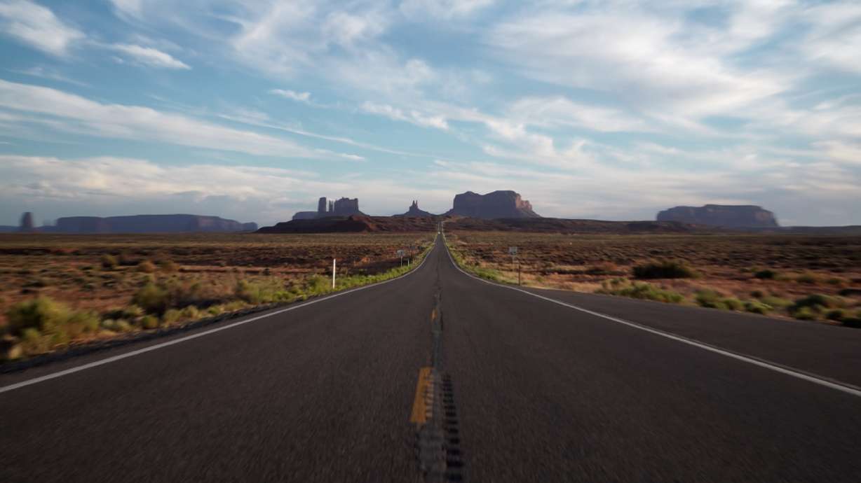 View of Forrest Gump Point outside Monument Valley Utah.