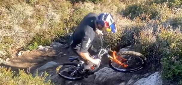 Have You Seen This? Mountain biker rock-hops '(almost) impossible hill'