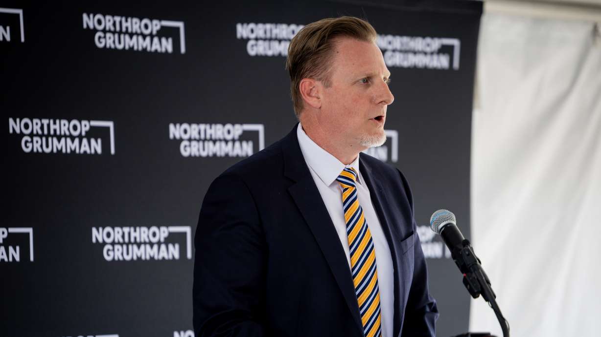 A report ranks the aerospace sectors in the Ogden and Salt Lake City areas as among the best. The July 14 photo shows Northrop Grumman's Benjamin Davies at a groundbreaking ceremony in Roy for a facility that will help develop the Sentinel missile system.