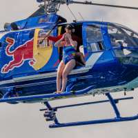 Have You Seen This? Professional cliff diver jumps from helicopter into shark-filled waters
