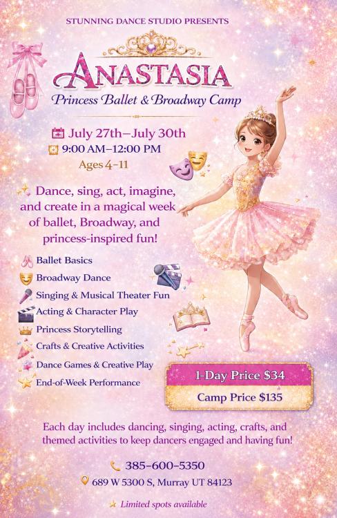 Anastasia Princess Ballet & Broadway Camp