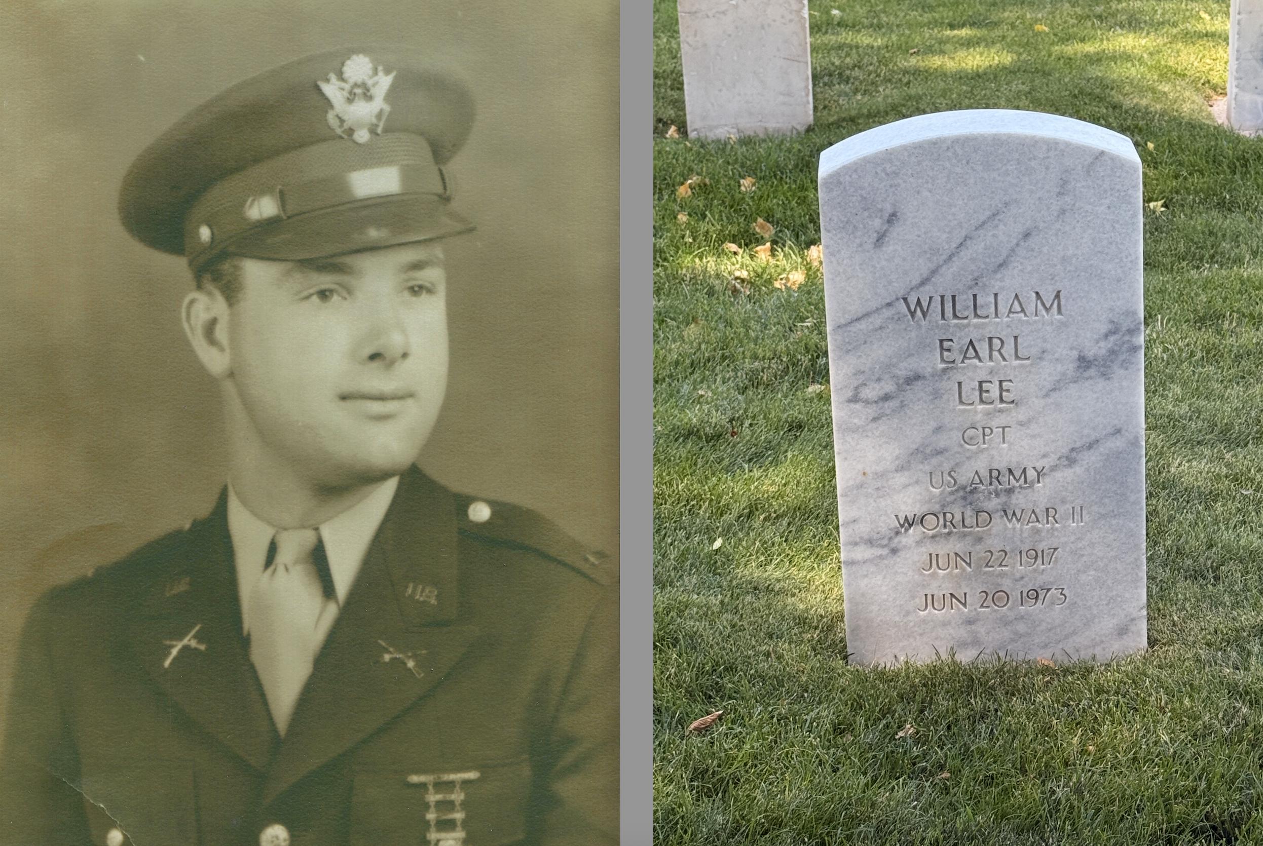 Capt. William Earl Lee served in the U.S. Army during World War II. His grave is at the Fort Douglas Post Cemetery in Salt Lake City.