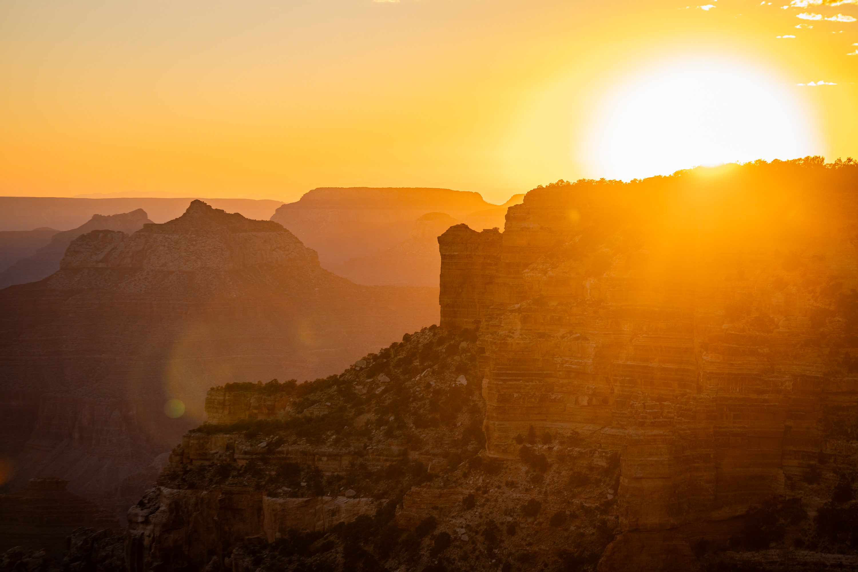 The sun sets over the Grand Canyon's North Rim on May 15. An 83-year-old southern Utah man was rescued from the North Rim area on Wednesday, park officials said.