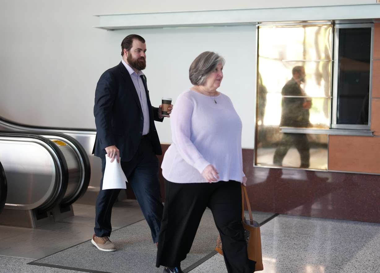 Colin Hortman, son of Mark and Melissa Hortman, walks into the lobby of the Diana E. Murphy United States Courthouse before a sentencing hearing for Vance Boelter in Minneapolis, on Thursday. The Hortman family spoke about the trauma of the attacks.
