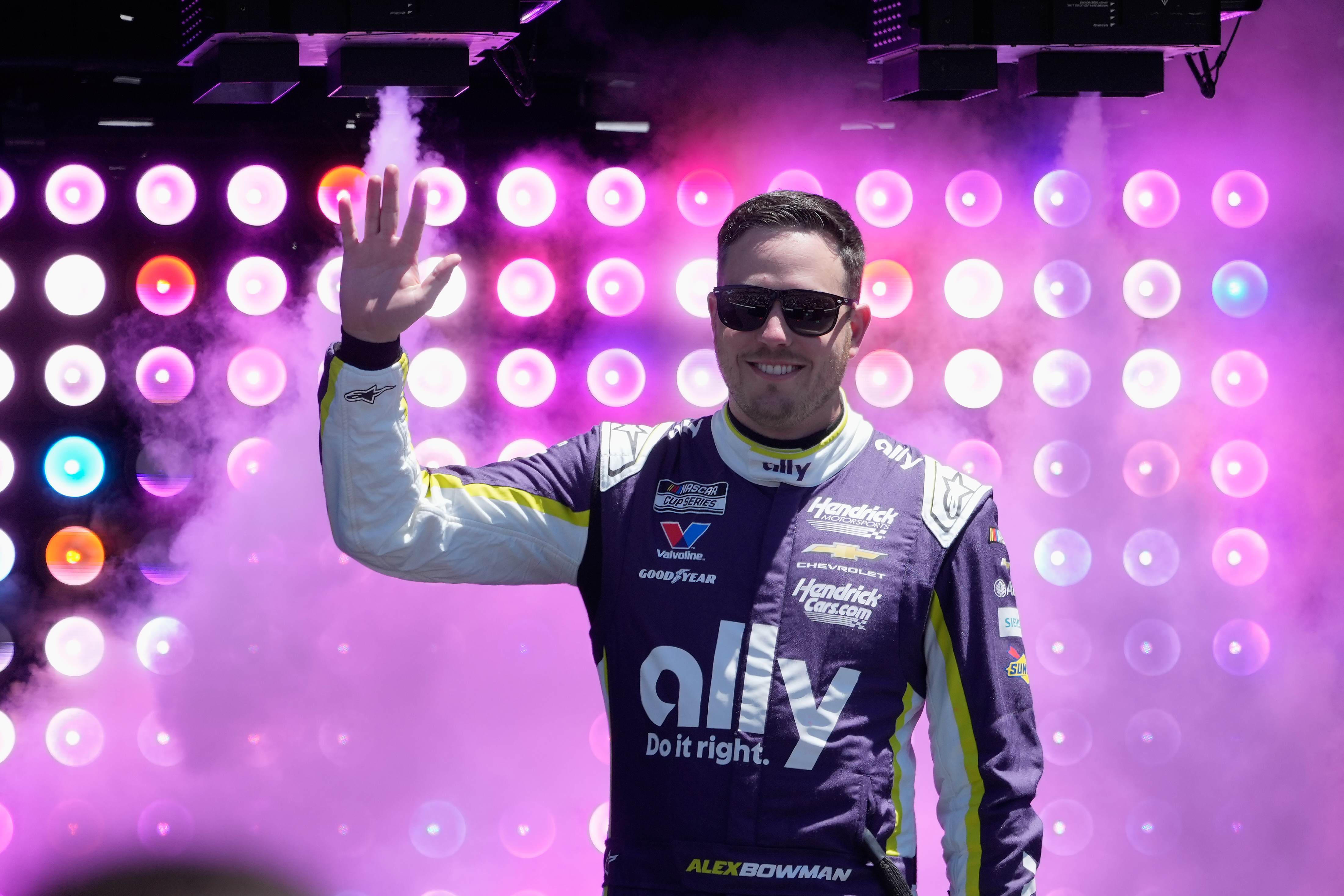 FILE - Alex Bowman during a NASCAR Cup Series auto race event at Sonoma Raceway, Sunday, June 28, 2026, in Sonoma, Calif. 