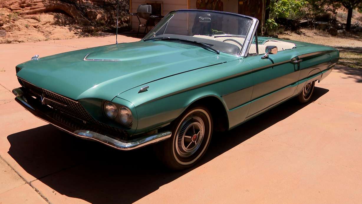 The famous convertible from "Thelma & Louis" is pictured near the filming site in Utah.