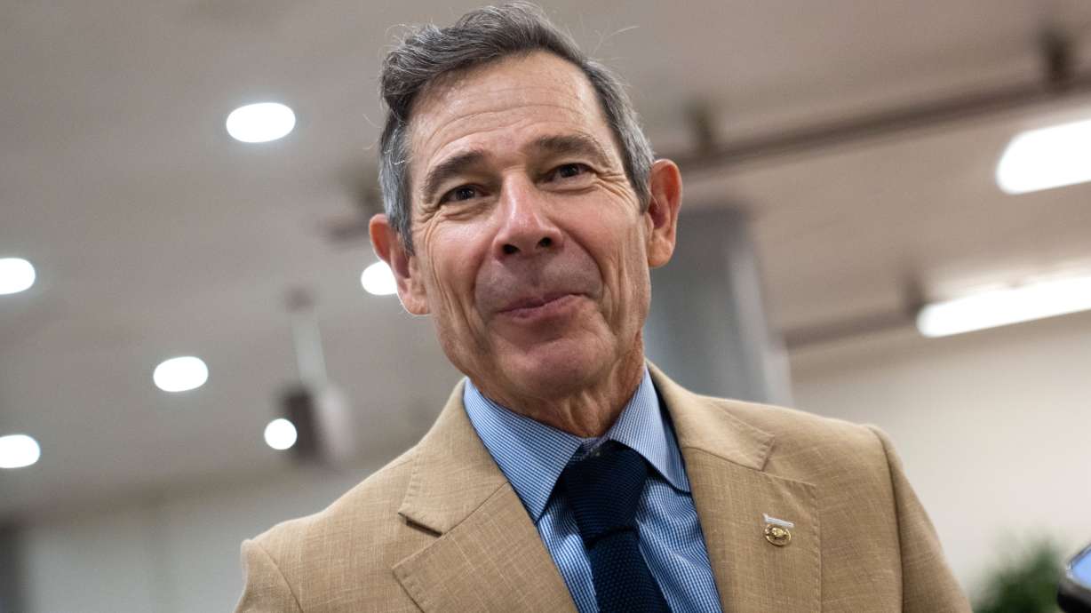 Sen. John Curtis, R-Utah, walks through the Capitol during votes in Washington, July 16. A journey that began more than 175 years ago on the wagon trails of the West had a moment of glory in the U.S. Senate on Thursday.