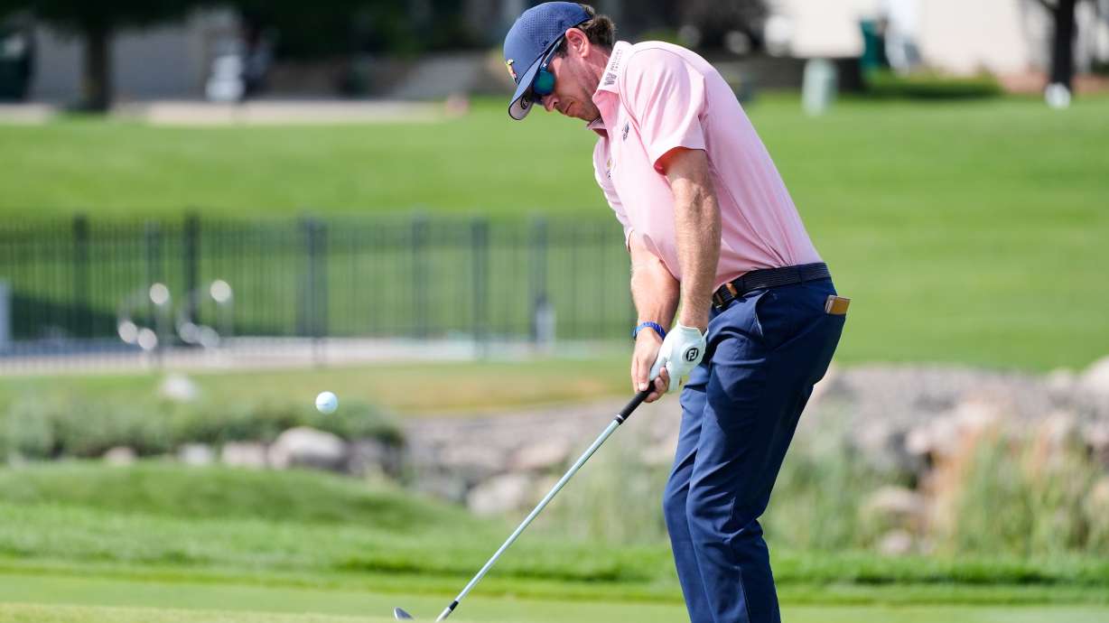 Ben Kohles hits from the 16th hole during the first round of the 3M Open golf tournament at the Tournament Players Club Thursday, July 23, 2026, in Blaine, Minn.