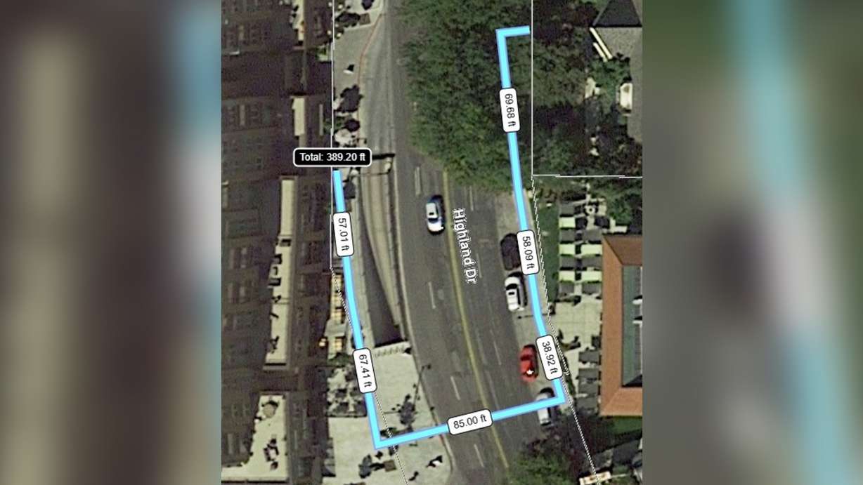 A map showing the legal walking distance between Silverside Deli's new location and Sprague Library in Salt Lake City's Sugar House neighborhood.