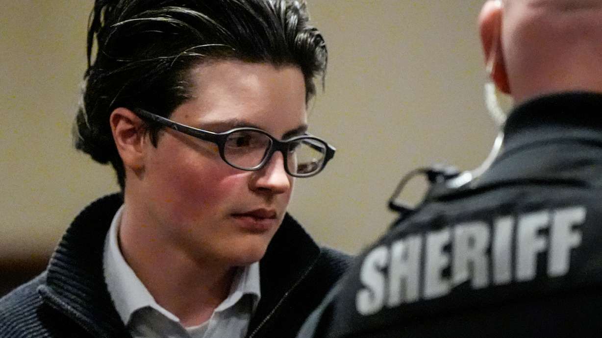 School shooting suspect Colt Gray exits the Barrow County Courthouse, Dec. 9, 2025, in Winder, Georgia.
