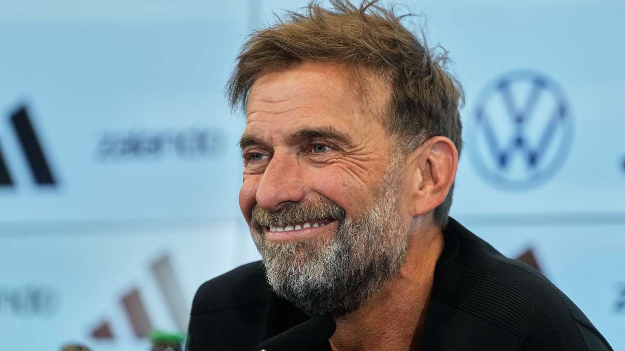 Newly appointed head coach of the German national soccer team Juergen Klopp attends a news conference at the headquarters of the German Football Association DFB in Frankfurt, Germany, Friday, July 24, 2026.
