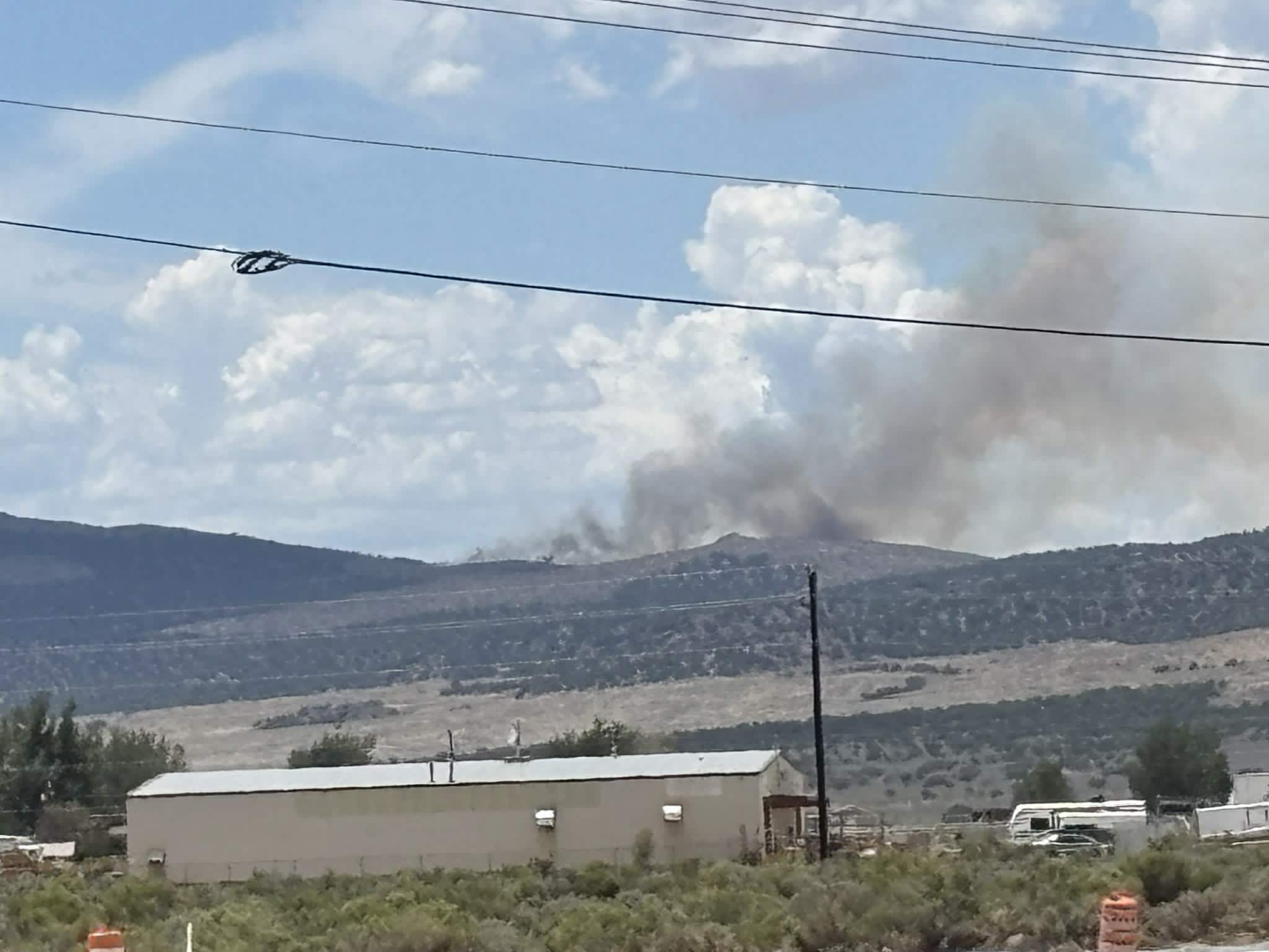 Lighting strike sparks 2 wildfires east of Cedar City