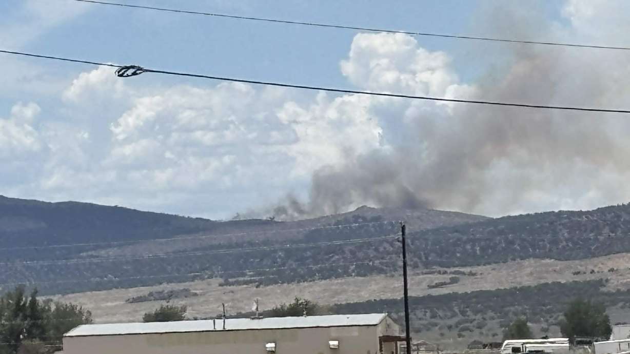 A lightning strike is responsible for a new wildfire that sparked east of Cedar City Friday in the area of Comstock Road and Desert Mound.