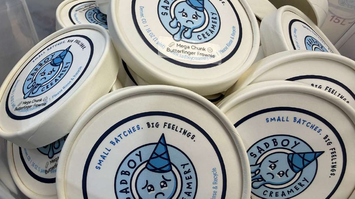 Sadboy Creamery ice cream pints in Denver on June 17.