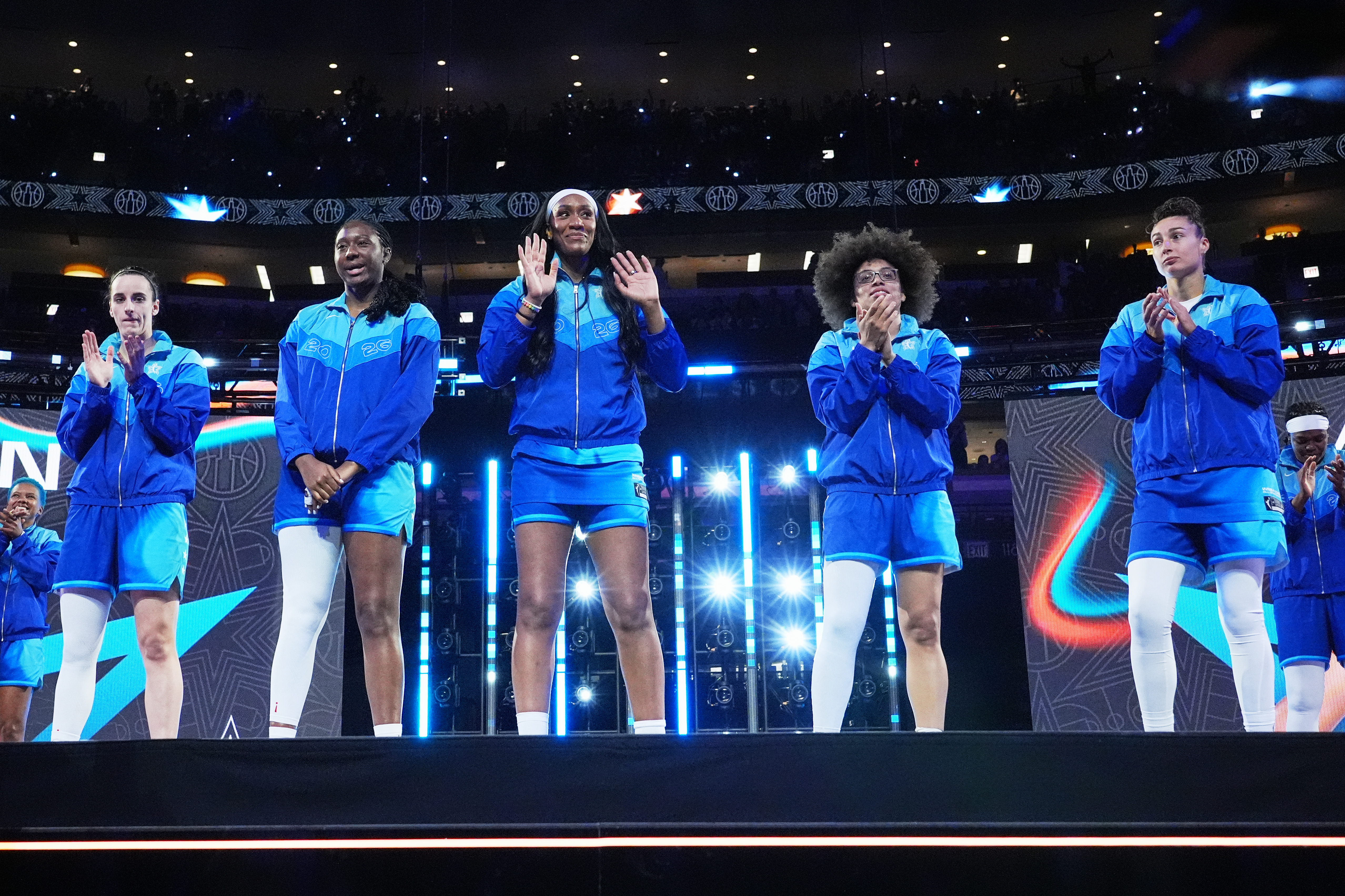 Jones and Clark help Team Spoon beat Team Coop 129-122 in the WNBA All-Star Game