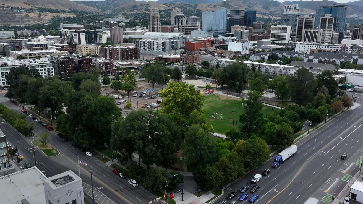 Pioneer Park in Salt Lake City on July 15.