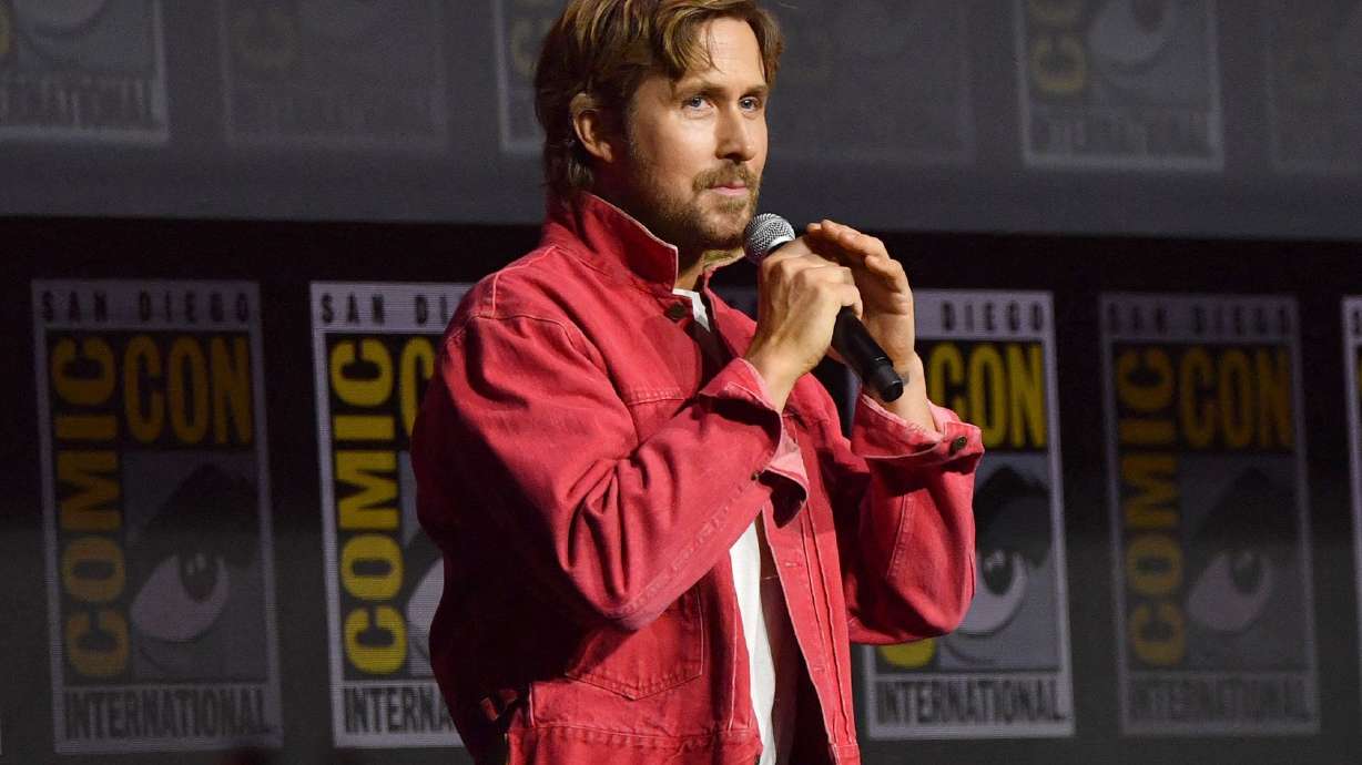 Ryan Gosling appeared on stage at San Diego Comic-Con on Sunday.