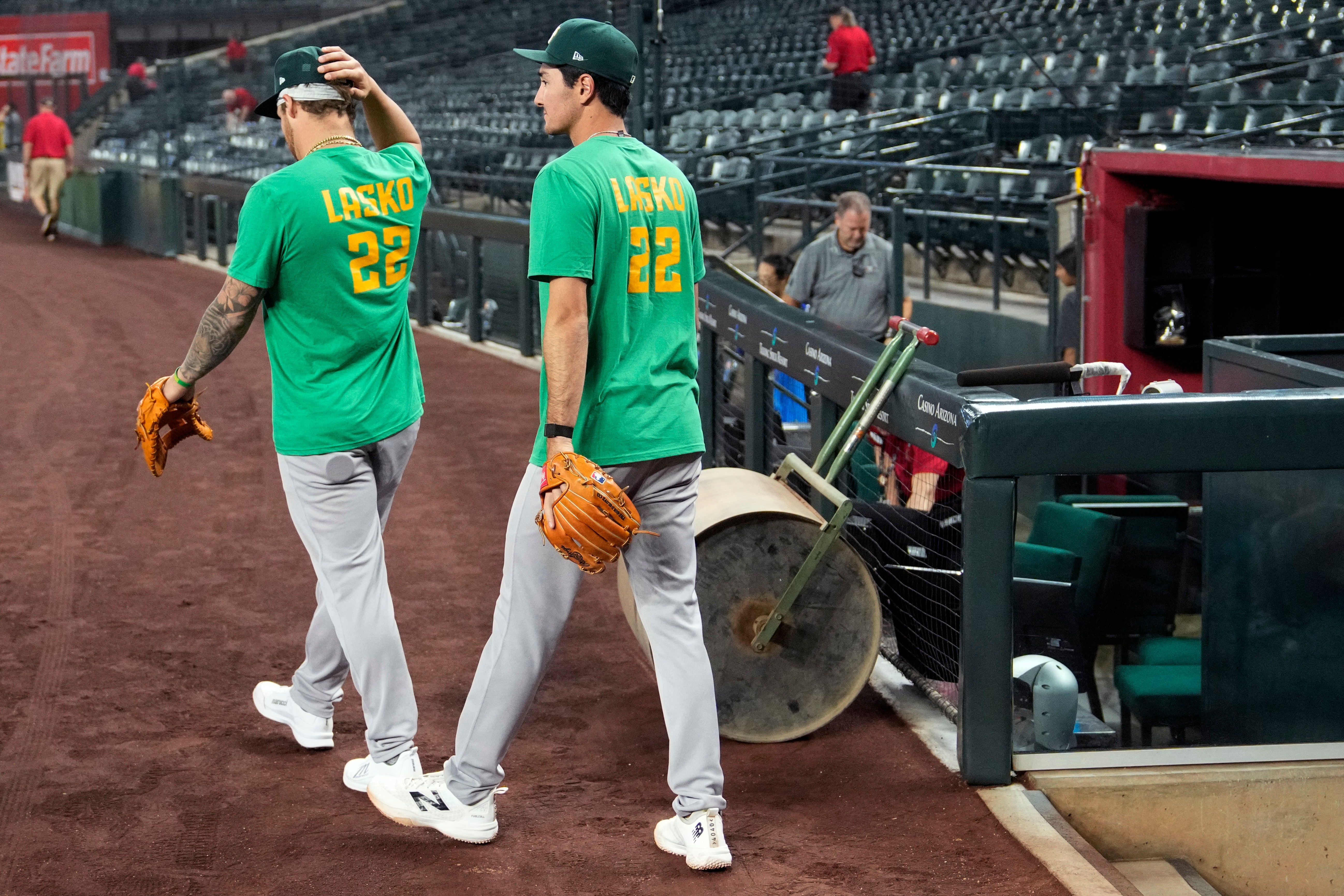 Athletics prospect Ryan Lasko says feeling in his legs returning after collision with his teammate