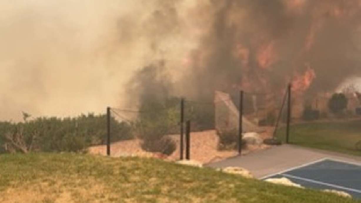 A fire forced some residents in Washington Terrace to evacuate on Monday.